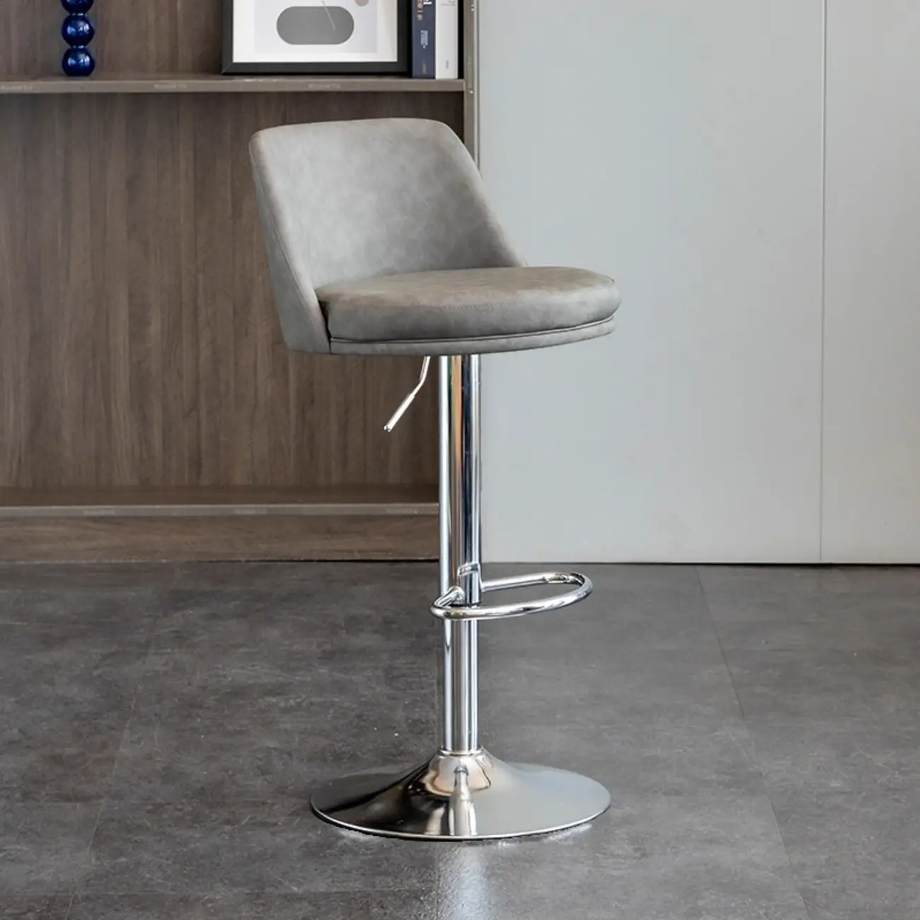 Adjustable Swivel Leather Modern Bar Stools