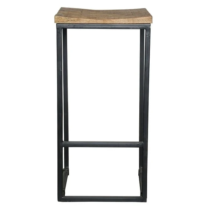 Carbon Loft Jarrell Wood and Iron Backless Stool