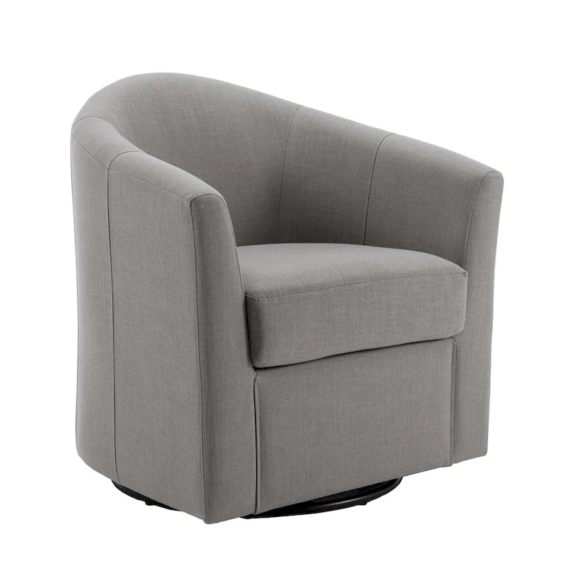 Modern Upholstered Swivel Barrel Chair Living Room Accent Chair