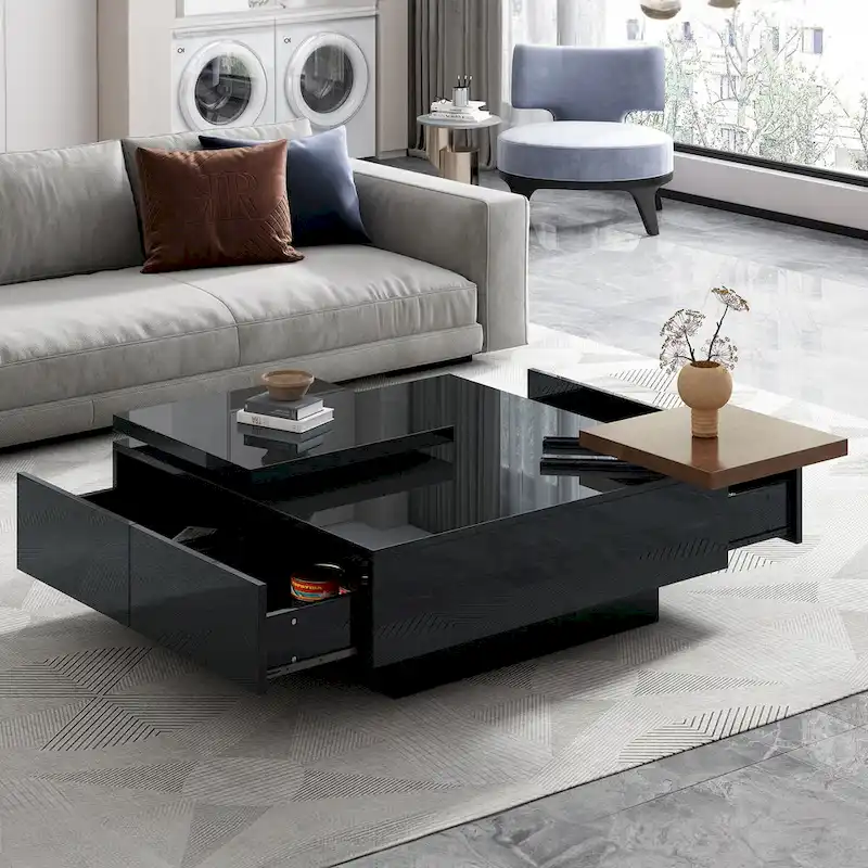 Modern Square Wood Coffee Table