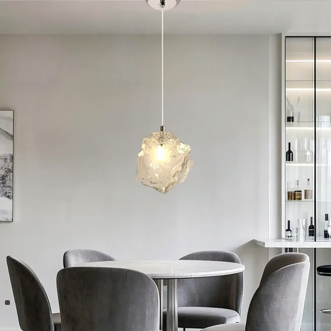Irregular Cube Crystal Pendant Light for Modern Home Decor