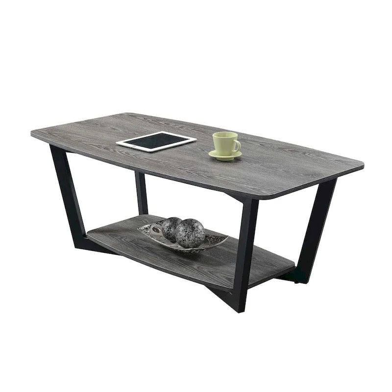 Convenience Concepts Graystone Coffee Table with Shelf