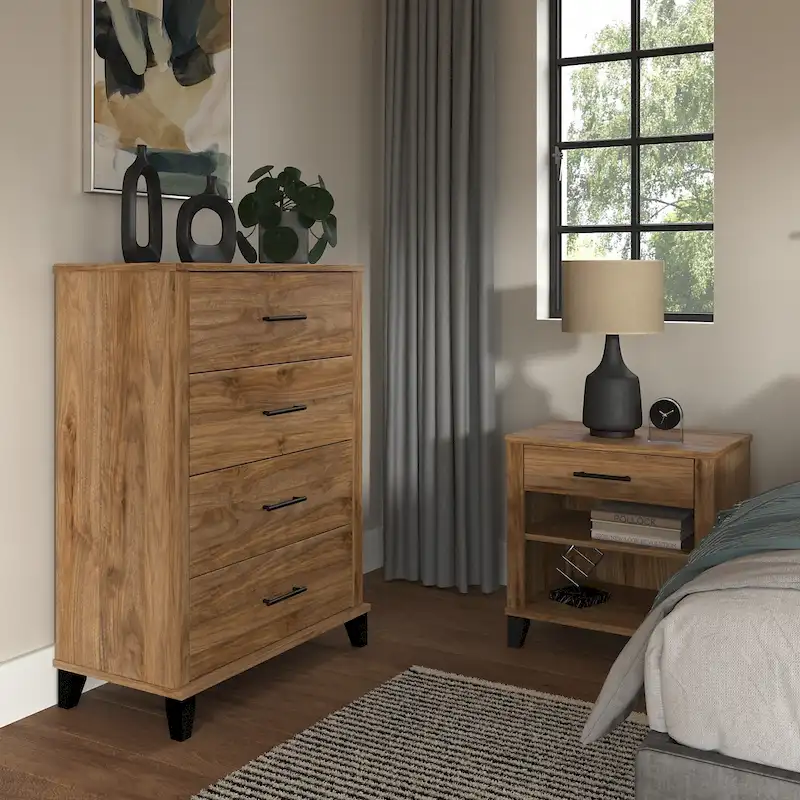 Somerset Chest of Drawers and Nightstand Set by Bush Furniture