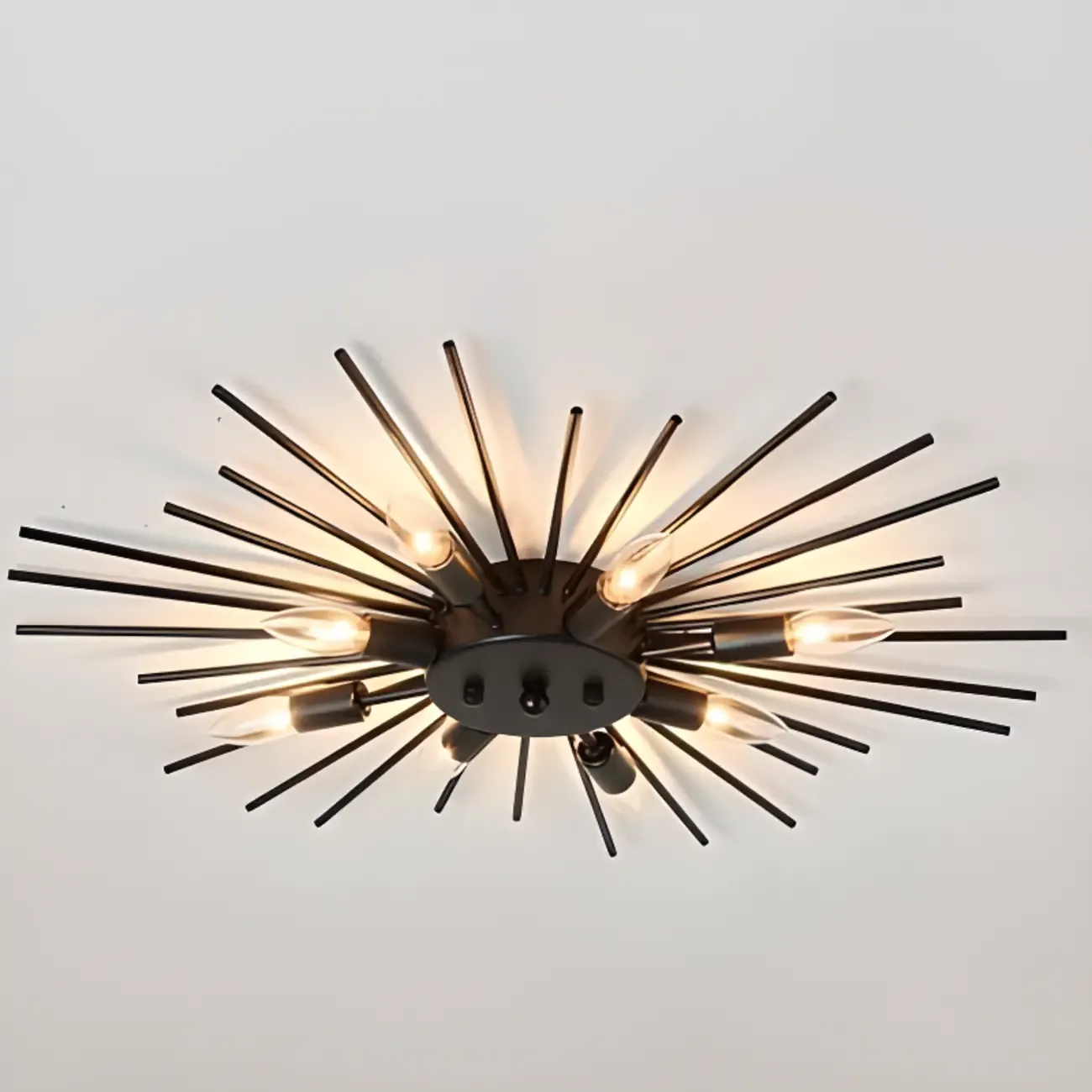 Gold Starburst Sputnik Flush Mount Ceiling Light