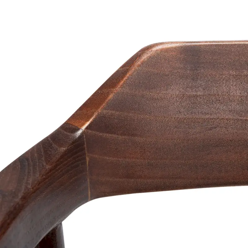 Woven Leather & Solid Wood Accent Chair (Fully Assembled) - 22 W x 20.5 L x 28.5 H