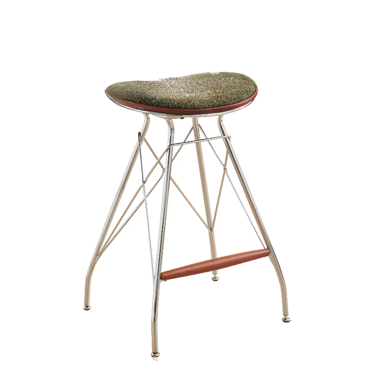 Adjustable Metal Frame Knitting Cushion Backless Bar Stool