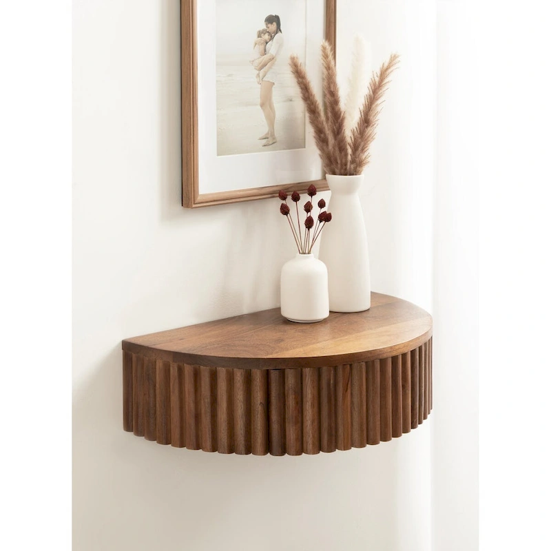 Kate and Laurel Reid Ribbed Floating Side Table