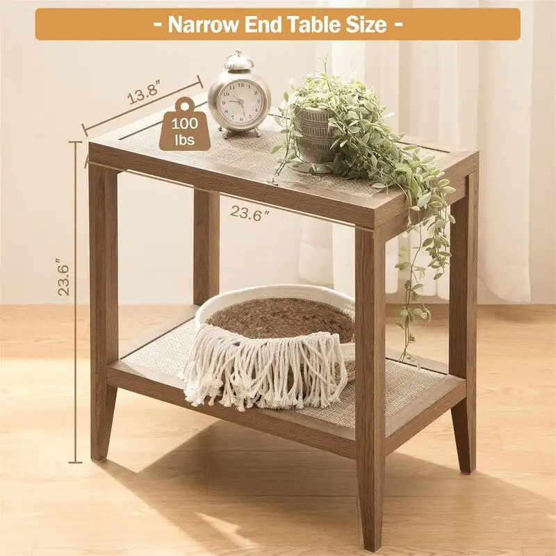 End Table Living Room Set of 2 - 14D x 24W x 24H