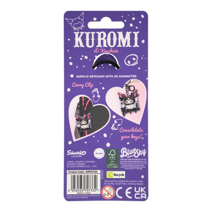 Hello Kitty and Friends Kuromi Character Keyring 10cm