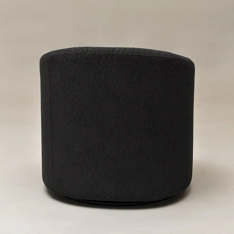 KINWELL 32W Boucle Upholstered Swivel Barrel Accent Armchair