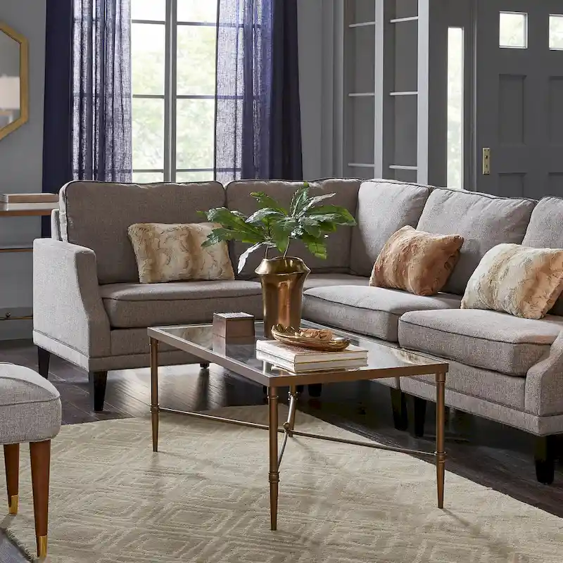 Madison Park Signature Porter Modern Glam Bronze Finish Coffee Table