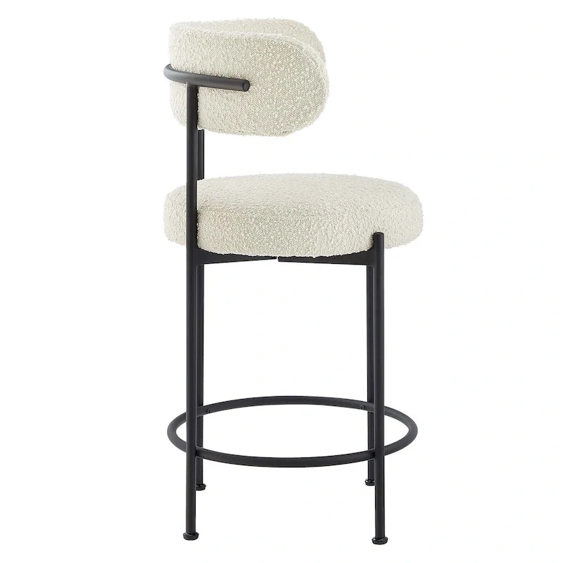 Loop-Pile Fabric Bar Stools – Set of 2