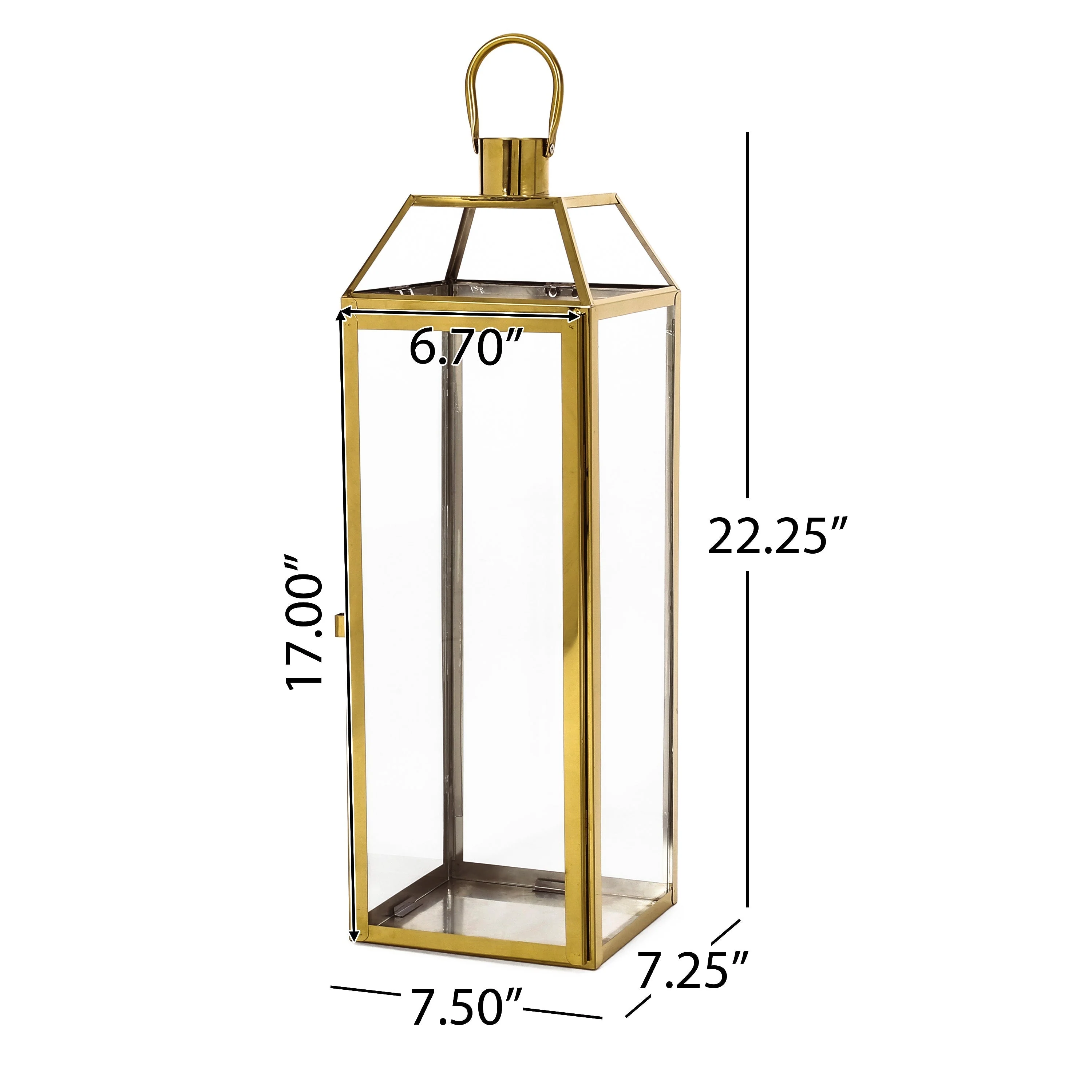 Hamel 22 Modern Stainless Steel Lantern