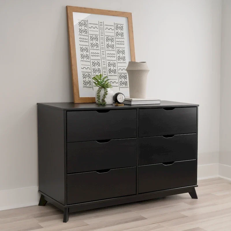 Purcell 4-Piece Bedroom Set with 6-Drawer Dresser and 2 Nightstands