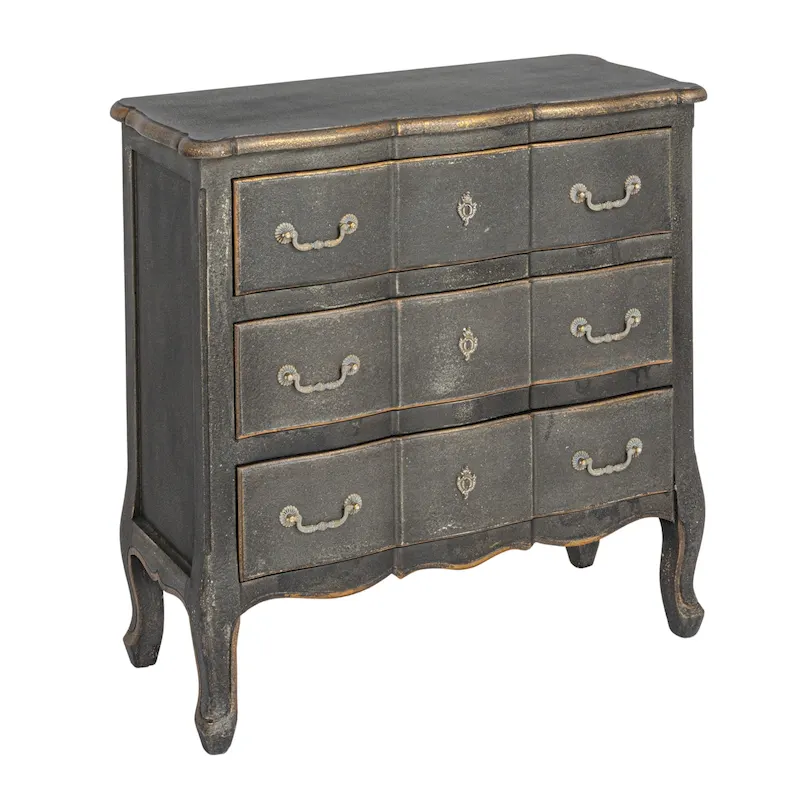 Distressed Wood 3-Drawer Dresser
