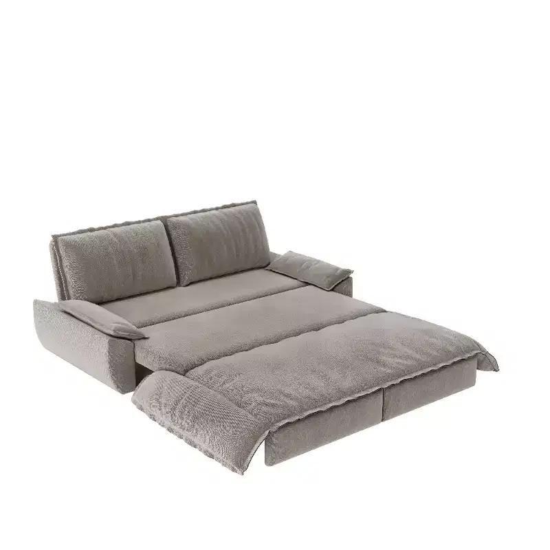 Whisen 3-in-1 Queen Velvet Sleeper Pull Out Sofa Bed, Convertible Loveseat Sofa Couch