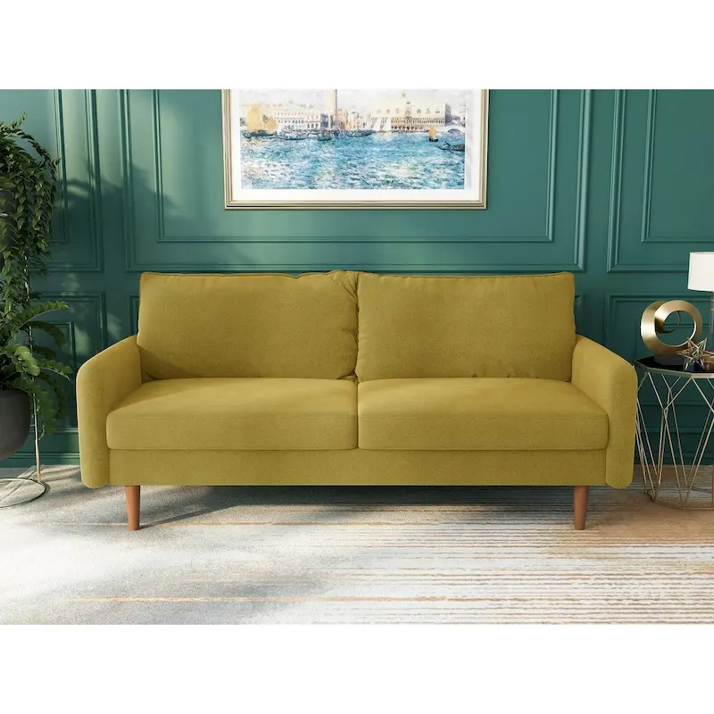 70Velvet Square Arm Sofa