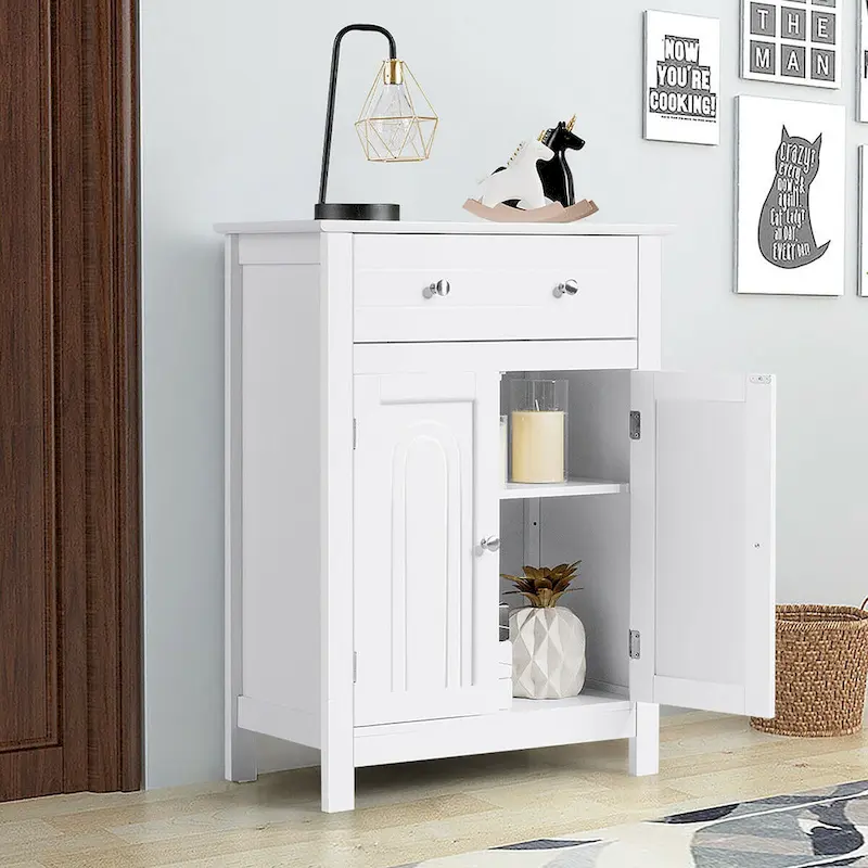 Bathroom Cabinet Free Standing Storage Cabinet with Adjustable Shelf