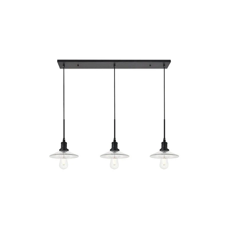 Waltz 3 light black Pendant