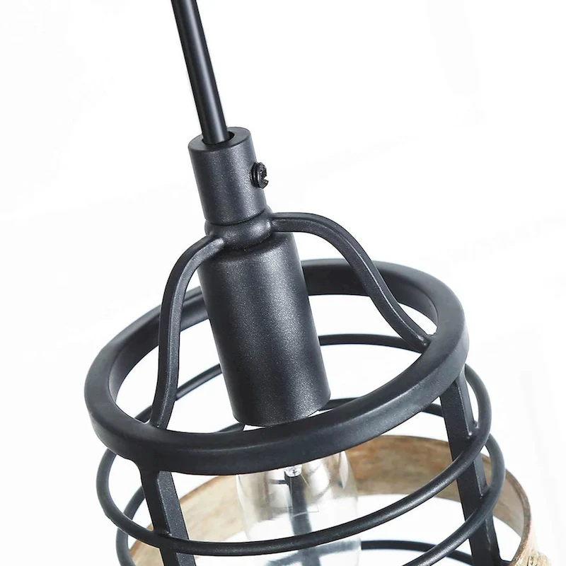 Carbon Loft Farmhouse 1-Light Cage Island Pendant Light - D4.7 *H7.9