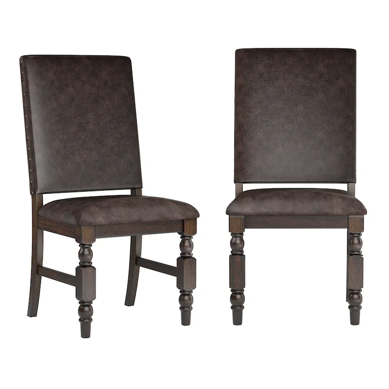 Lubeck Nailhead Upholstered Dining Chairs (Set of 2)