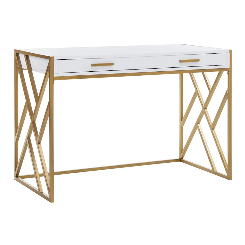 SAFAVIEH Manila Modern Dual-Tone 1-Drawer Desk