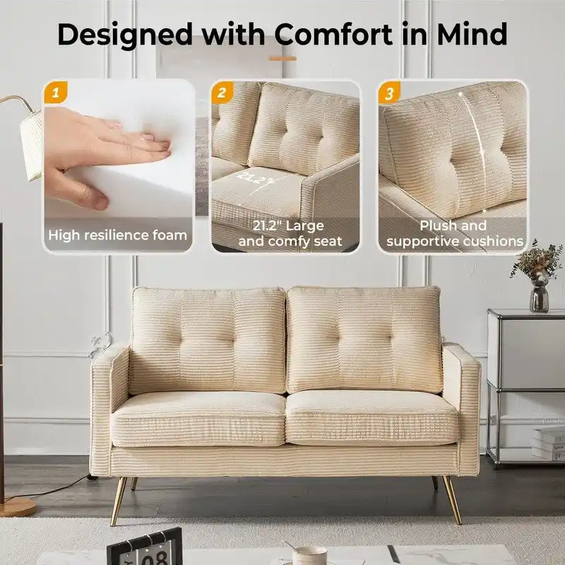 VINGLI 56 Modern Loveseat