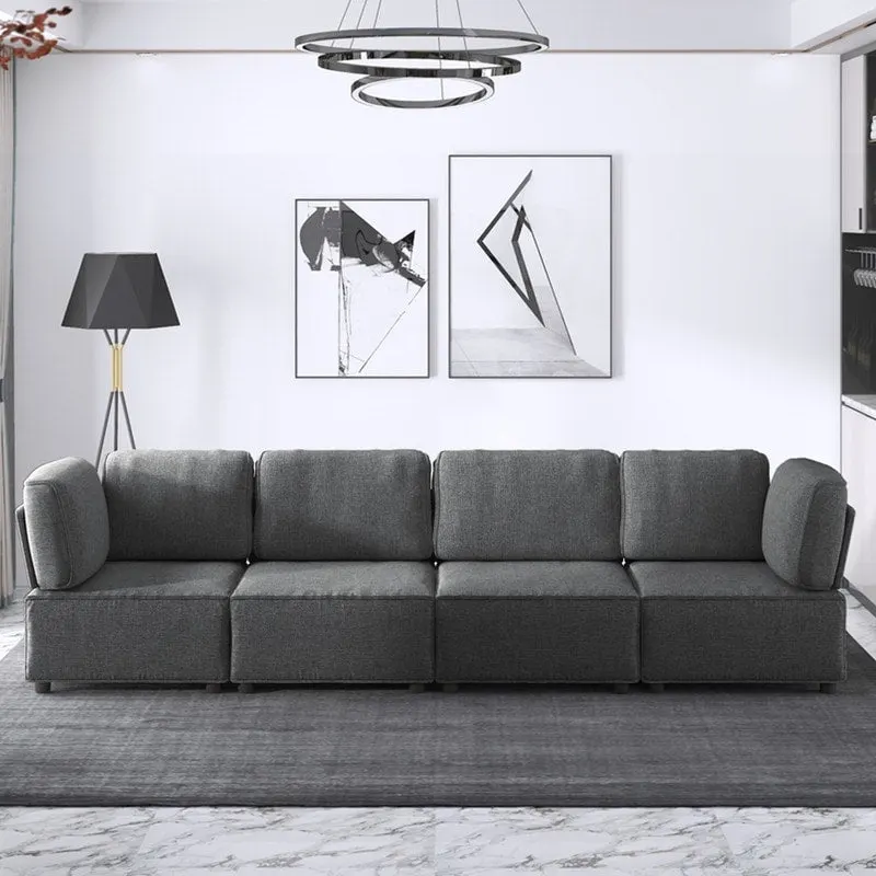 Mixoy Convertible Modular Sleeper Couch with Ottoman