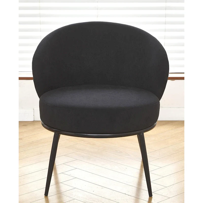 Mid Century Velvet Upholstered Living Room Accent Chair