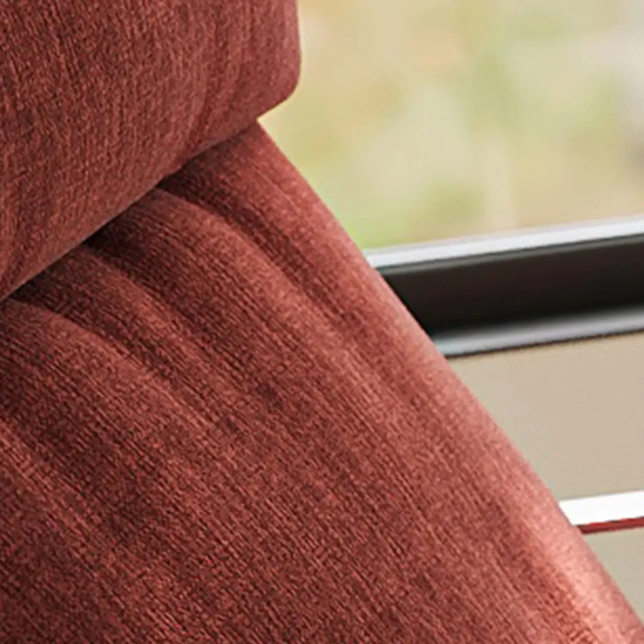 Modern Chenille High-Back Accent Chair With Arms