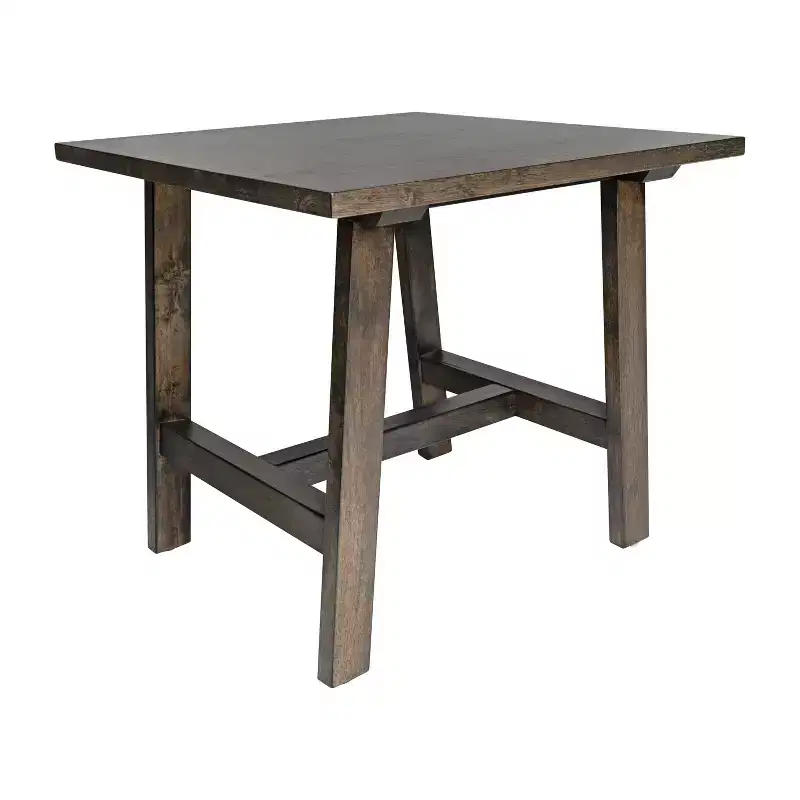 Solid Wood Farmhouse Trestle End Table