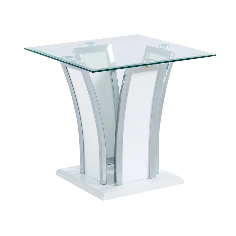 del Rio Modern Glass Top 2-Piece Accent Table Set by Furniture of America