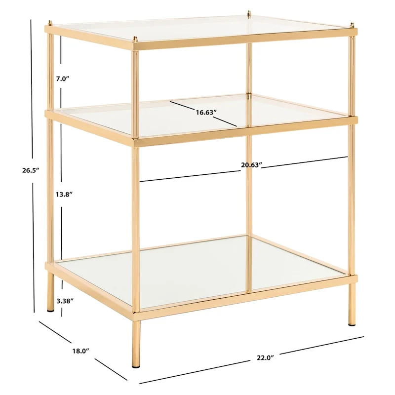 3-Tier Accent Table - 22 W x 18 D x 27 H - 22Wx18Dx27H
