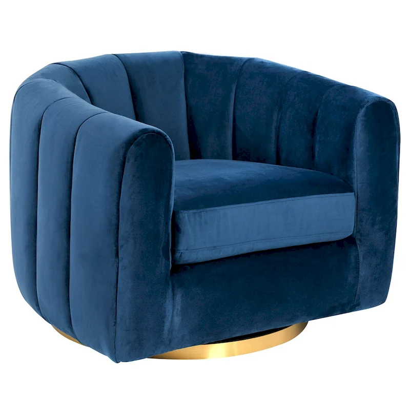 Cardiff Mid Century Modern Comfy Swivel Accent Chair