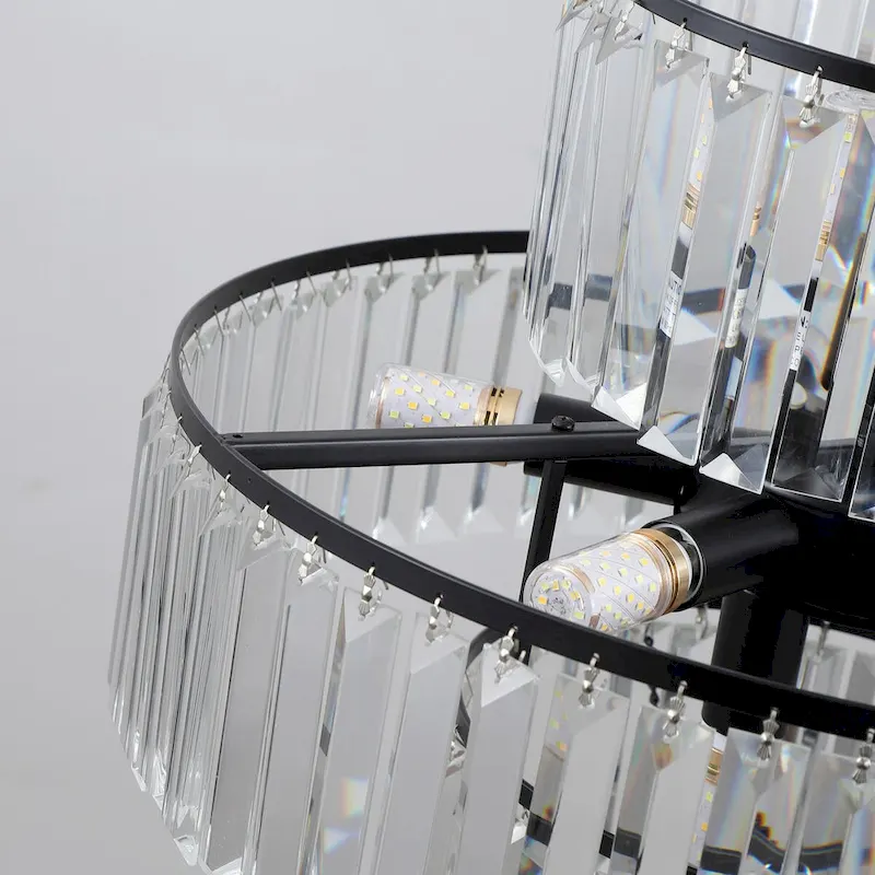 Black Luxury Crystal Chandelier Modern Chandeliers Lights