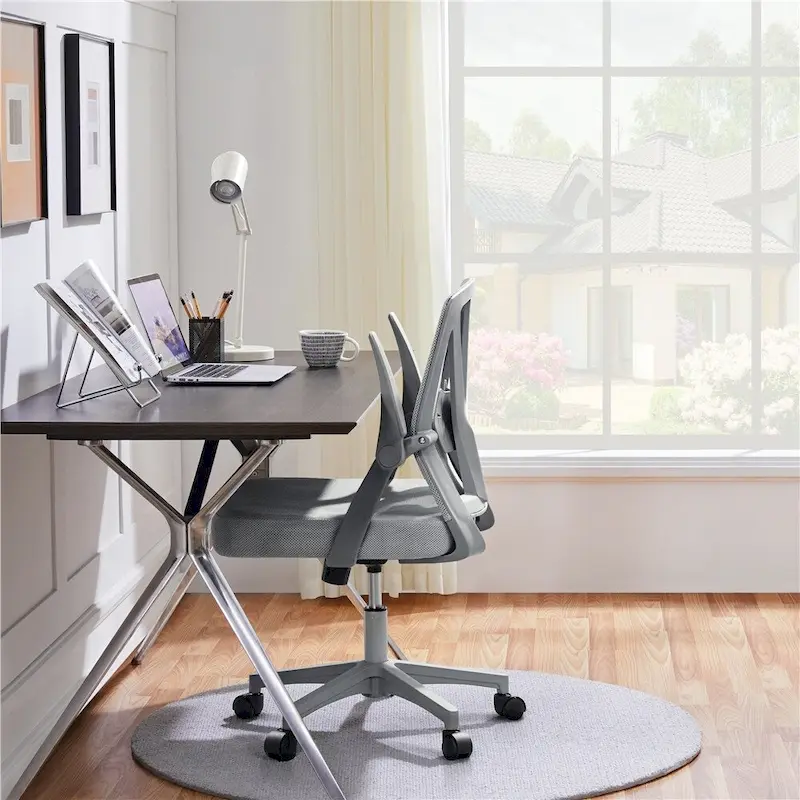 Yaheetech Mesh Office Chair with Flip-up Armrests Comfy Desk Chair - N/A