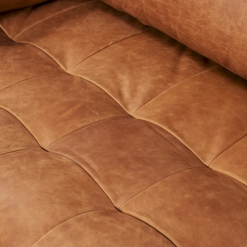 Poly & Bark Napa 82 Leather Pull-Out Convertible Sleeper Sofa - Full Grain Genuine Italian Leather