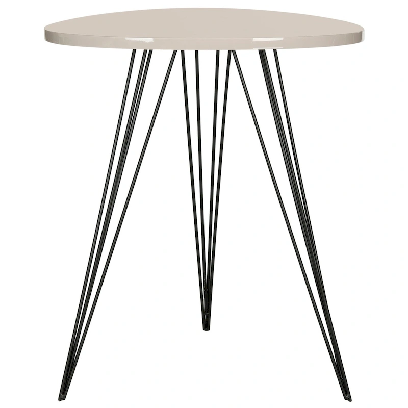 SAFAVIEH Luann White/ Black Lacquer Side Table - 19.6 x 19.6 x 23.6 - 20Wx20Dx24H