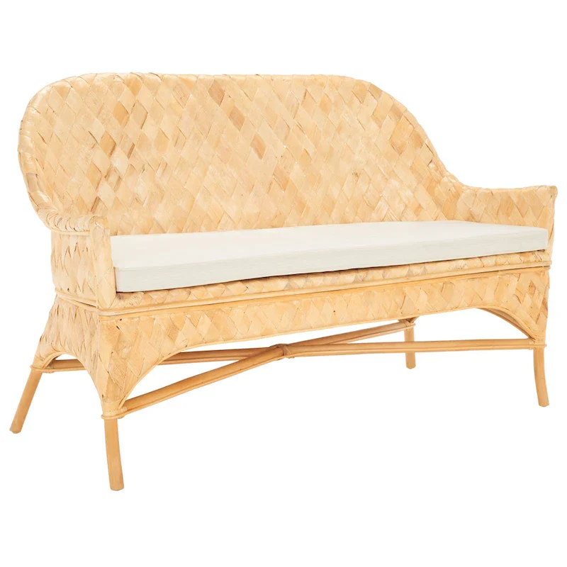 SAFAVIEH Marfisa Woven Sofa Bench - 52 W x 24 D x 33 H - 52Wx24Dx33H