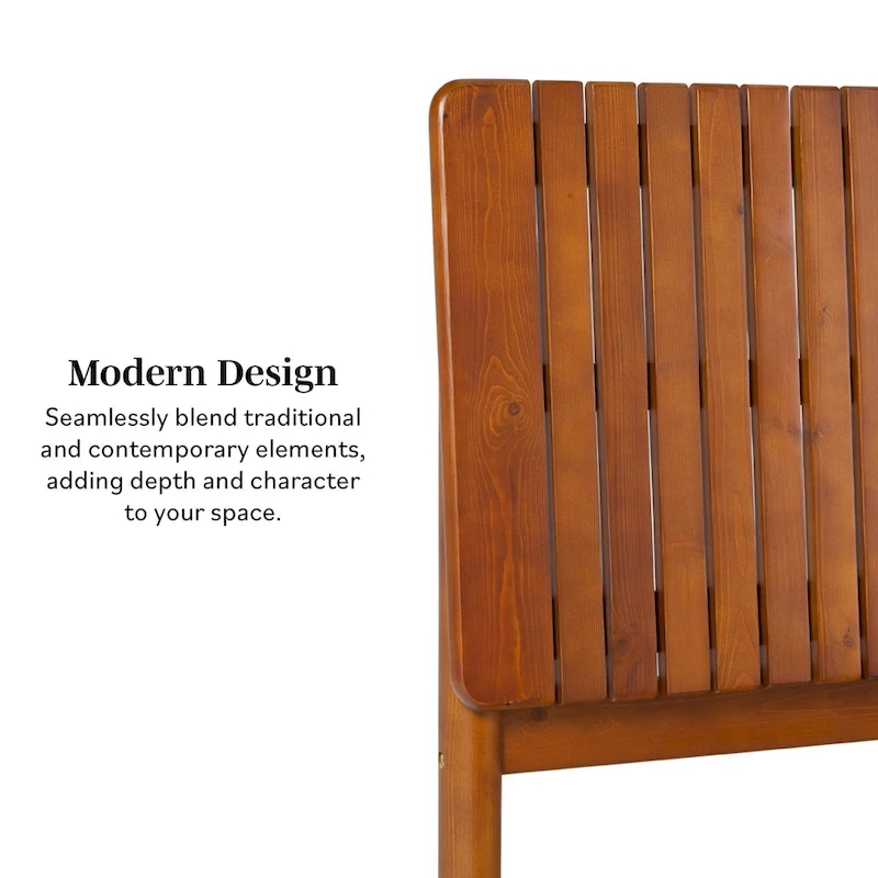 Middlebrook Designs Slatted Headboard Modern Queen Bed