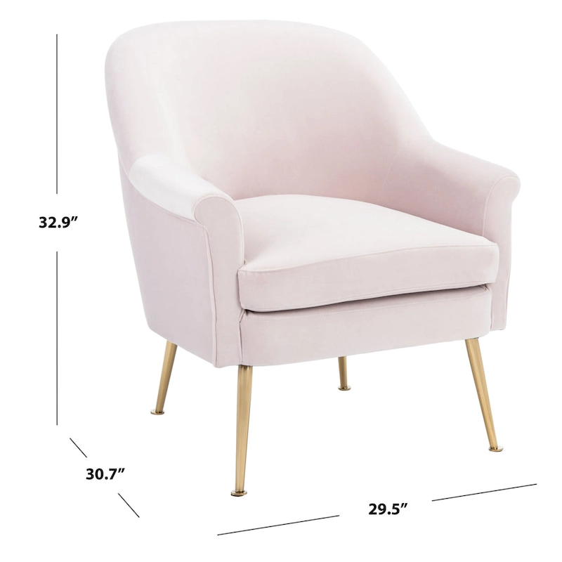 SAFAVIEH Edina Accent Chair - 29.5  W x 30.7  L x 32.9  H - 30Wx31Dx33H