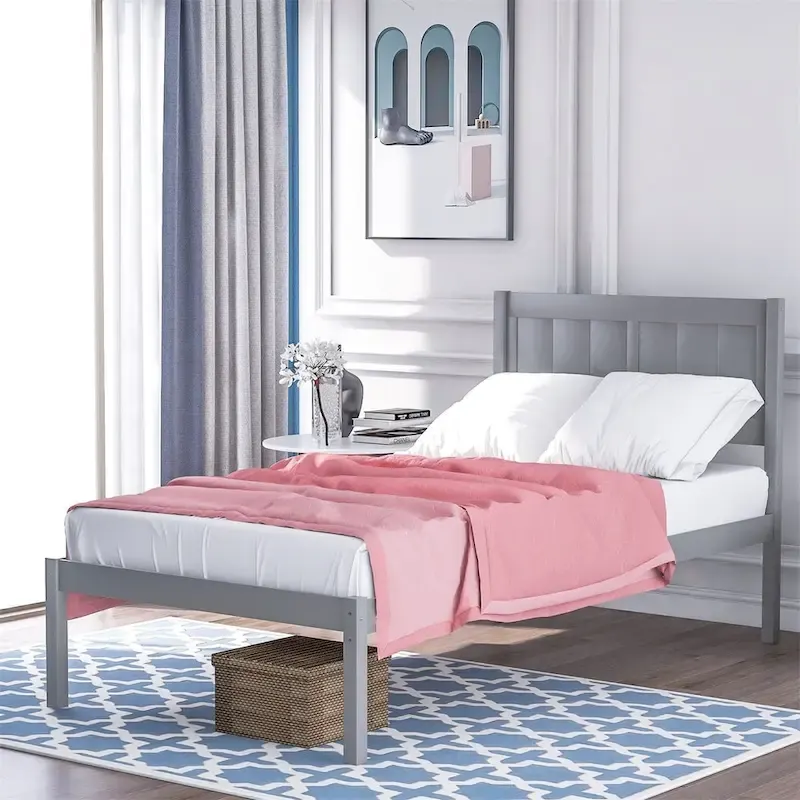 Harper & Bright Designs Wood Twin Platform Bed