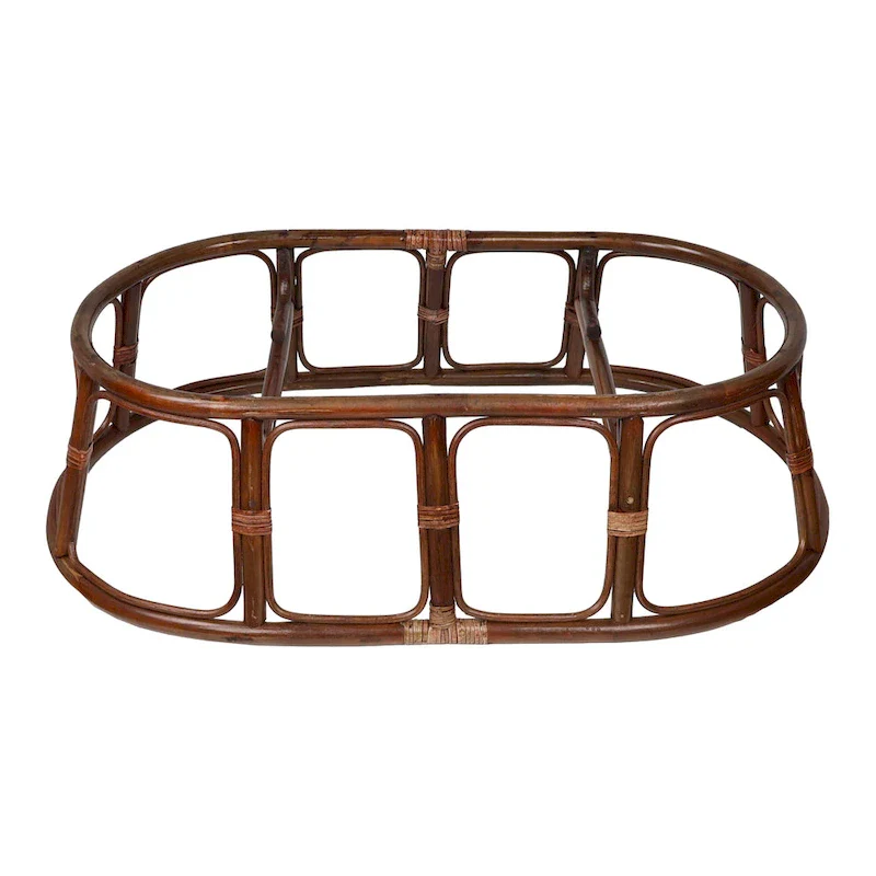 Bali Rattan Double Papasan Chair with Solid All-Weather Cushion