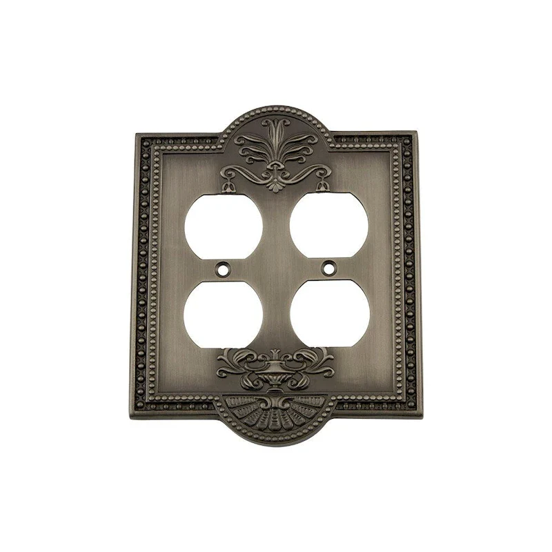 Nostalgic Warehouse MEA_SWPLT_D2 Meadows Double Duplex Wall Plate