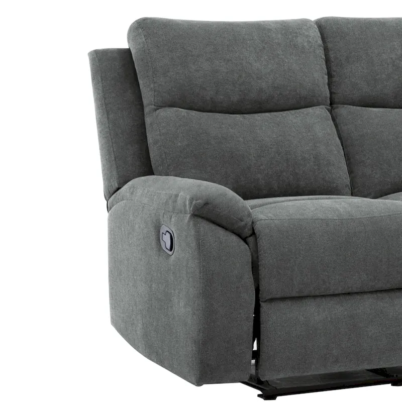 Transitional Fabric Living Room Reclining Loveseat