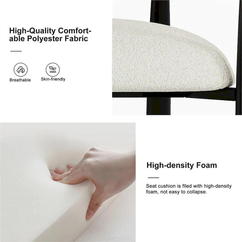 9 - Piece Extendable Sintered Stone Top Cross Legs Dining Set With 8 Fabric Chair