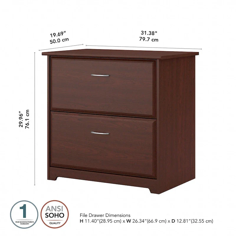 Cabot 2 Drawer Lateral File Cabinet by Bush Furniture