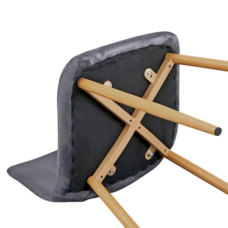 HomyLin Dining Chair Set of 4 Upholstered Fabric Low Back Armless