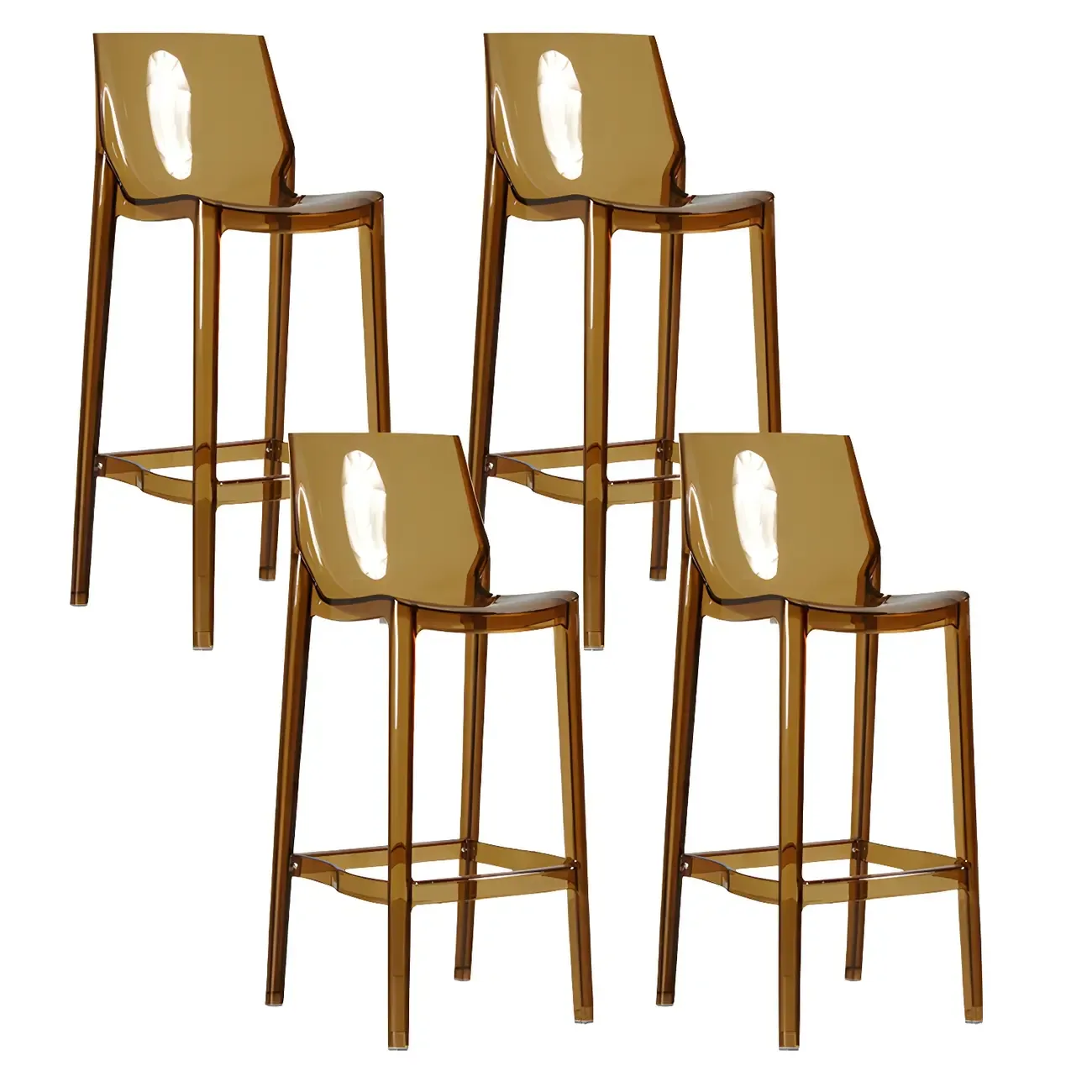 Modern Acrylic Vibrant Durable Colourful Sleek Bar Stool