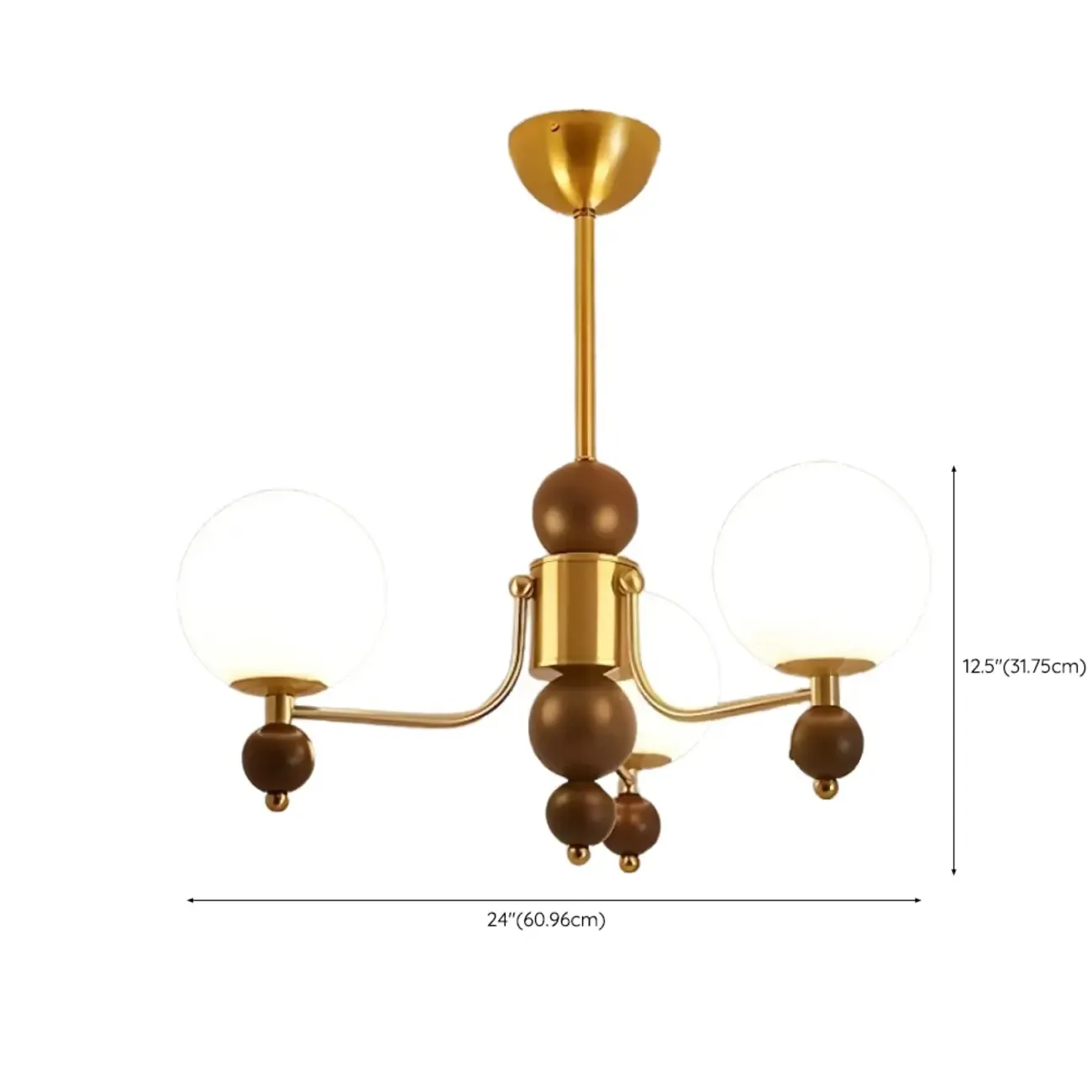 Modern Stylish Black Nickel Glass Globe Chandelier